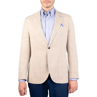 Tailorbyrd Broken Check Sport Coat In Khaki