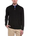 Tailorbyrd Brushed Mélange 1/4-zip Pullover In Black