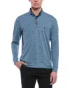 Tailorbyrd Brushed Mélange 1/4-zip Pullover In Blue