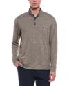 Tailorbyrd Brushed Mélange 1/4-zip Pullover In Brown
