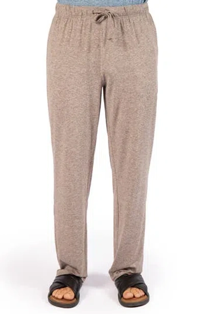 Tailorbyrd Brushed Melange Open Bottom Lounge Pants In Cedar