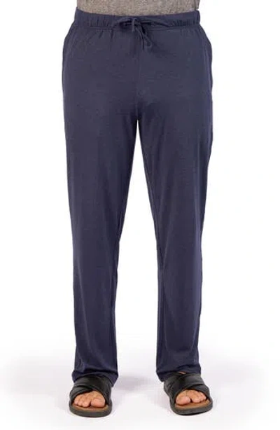 Tailorbyrd Brushed Melange Open Bottom Lounge Pants In Navy