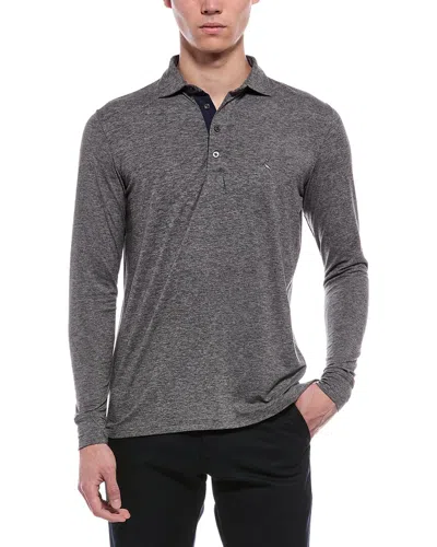 Tailorbyrd Brushed Mélange Polo Shirt In Gray