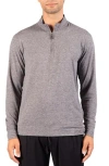 Tailorbyrd Brushed Melange Quarter Zip Pullover In Gray