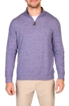 Tailorbyrd Brushed Mélange Quarter Zip Pullover In Purple