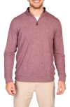 Tailorbyrd Brushed Mélange Quarter Zip Pullover In Purple