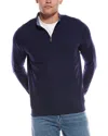 Tailorbyrd Brushed Melange Super Soft 1/4-zip Pullover In Blue