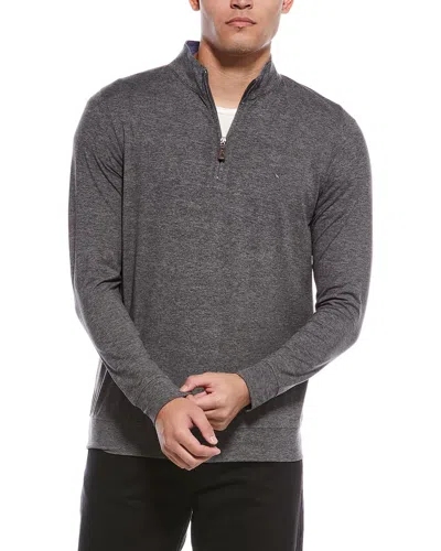 Tailorbyrd Brushed Melange Super Soft 1/4-zip Pullover In Gray