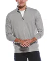 Tailorbyrd Brushed Melange Super Soft 1/4-zip Pullover In Gray