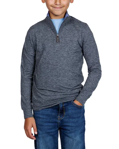 TAILORBYRD TAILORBYRD BRUSHED MELANGE SUPER SOFT 1/4-ZIP PULLOVER