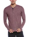 Tailorbyrd Brushed Melange Super Soft Henley In Purple