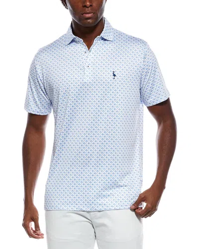 Tailorbyrd Carts And Byrds Printed Performance Polo Shirt In Transparent