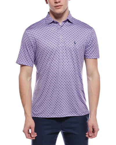Tailorbyrd Carts And Byrds Printed Performance Polo Shirt In Multi