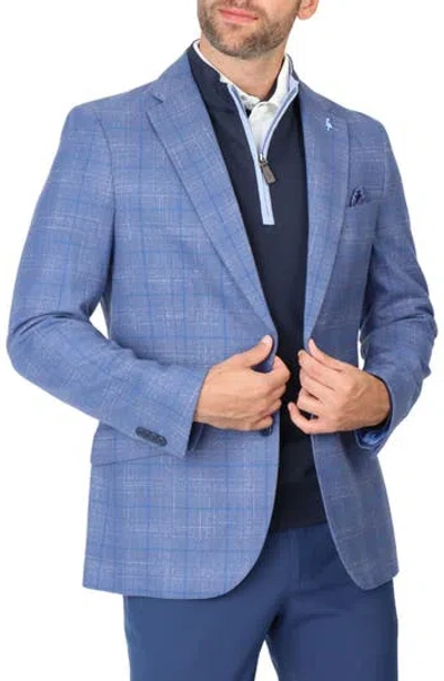 Tailorbyrd Classic Broken Windowpane Sport Coat In Ice Blue