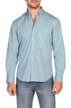 Tailorbyrd Classic Fit Stretch Cotton Button-down Shirt In Blue
