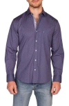 Tailorbyrd Classic Fit Stretch Cotton Button-down Shirt In Purple