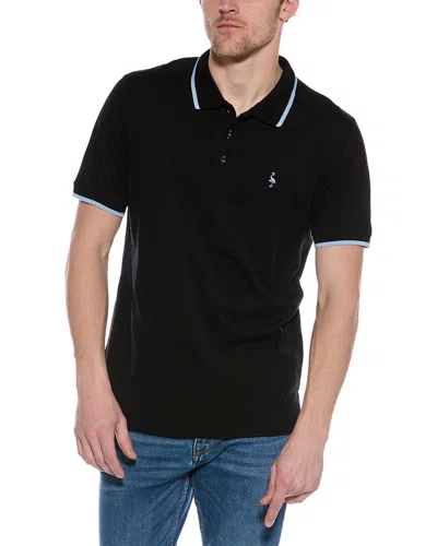 Tailorbyrd Classic Jersey Polo Shirt In Black