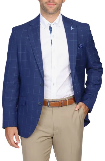Tailorbyrd Windowpane Sport Coat In True Navy