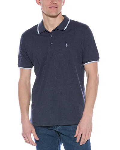 Tailorbyrd Classic Pique Polo Shirt In Navy