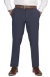 Tailorbyrd Classic Fit Flat Front Dress Pants In Navy Heather