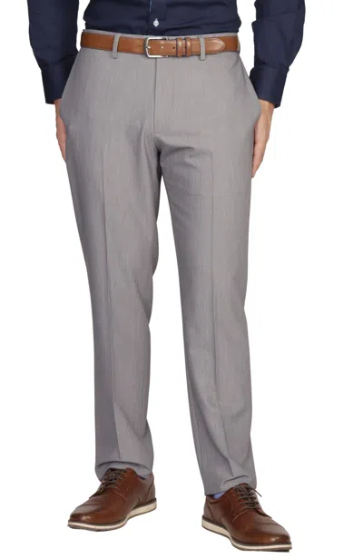 Tailorbyrd Classic Stretch Dress Pants In Grey