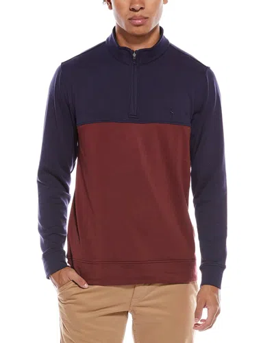 Tailorbyrd Colorblock Textured Performance 1/4-zip Pullover In Multi