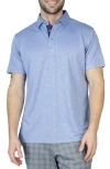 Tailorbyrd Modal Polo Shirt With Contrast Trim In Bright Blue