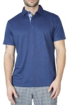 Tailorbyrd Contrast Trim Luxe Pique Polo In Navy