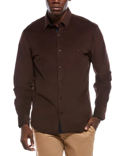 Tailorbyrd Corduroy Sport Shirt In Brown