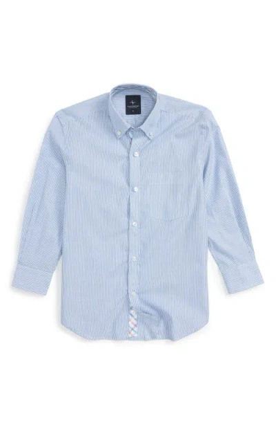 Tailorbyrd Kids'  'correvon' Stripe Woven Dress Shirt In Blue