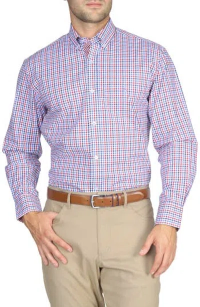 Tailorbyrd Cotton Stretch Dress Shirt In Red