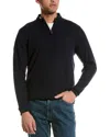 Tailorbyrd Sherpa Collar Quarter-zip Mock Pullover In Blue