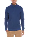 Tailorbyrd Cozy Knit 1/4-zip Mock Sweater In Blue