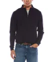 Tailorbyrd Cozy Knit 1/4-zip Mock Sweater In Blue