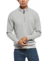 Tailorbyrd Cozy Knit 1/4-zip Mock Sweater In Gray