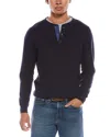 Tailorbyrd Cozy Knit Henley In Black