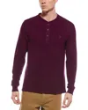 Tailorbyrd Cozy Knit Henley In Burgundy