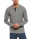 Tailorbyrd Cozy Knit Henley In Gray