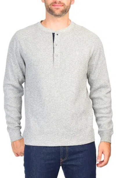 Tailorbyrd Cozy Henley Shirt In Grey