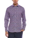Tailorbyrd Crimson Floral Shirt In Purple