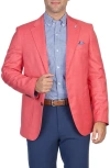 Tailorbyrd Cross Dyed Solid Sport Coat In Chili Pepper