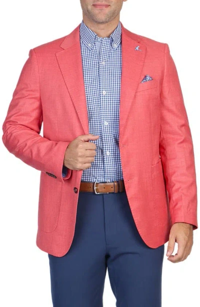 Tailorbyrd Cross Dyed Solid Sport Coat In Red