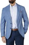 Tailorbyrd Cross Dyed Solid Sport Coat In Blue