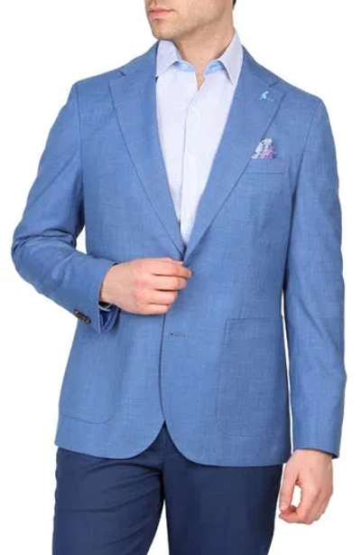Tailorbyrd Cross Dyed Sport Coat In Steel Blue