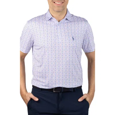 Tailorbyrd Dealer's Choice Print Performance Polo In White