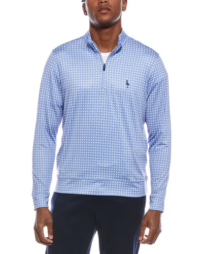 Tailorbyrd Diamond Floret Printed Performance 1/4-zip Pullover