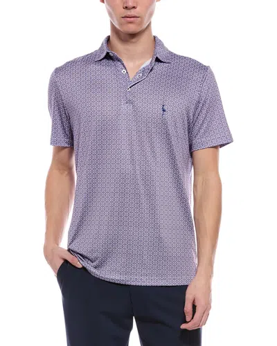 Tailorbyrd Diamond Geo Performance Polo Shirt In Purple