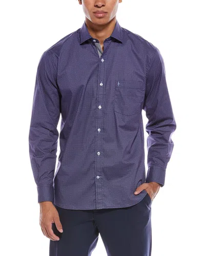 Tailorbyrd Diamond Medallion Shirt In Blue