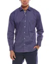 Tailorbyrd Diamond Medallion Shirt In Blue
