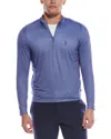 Tailorbyrd Diamond Mosaic Performance 1/4-zip Pullover In Blue
